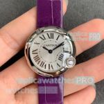 Swiss Quartz Ballon Blanc de Cartier 30 mm Steel Watches AAA Replica